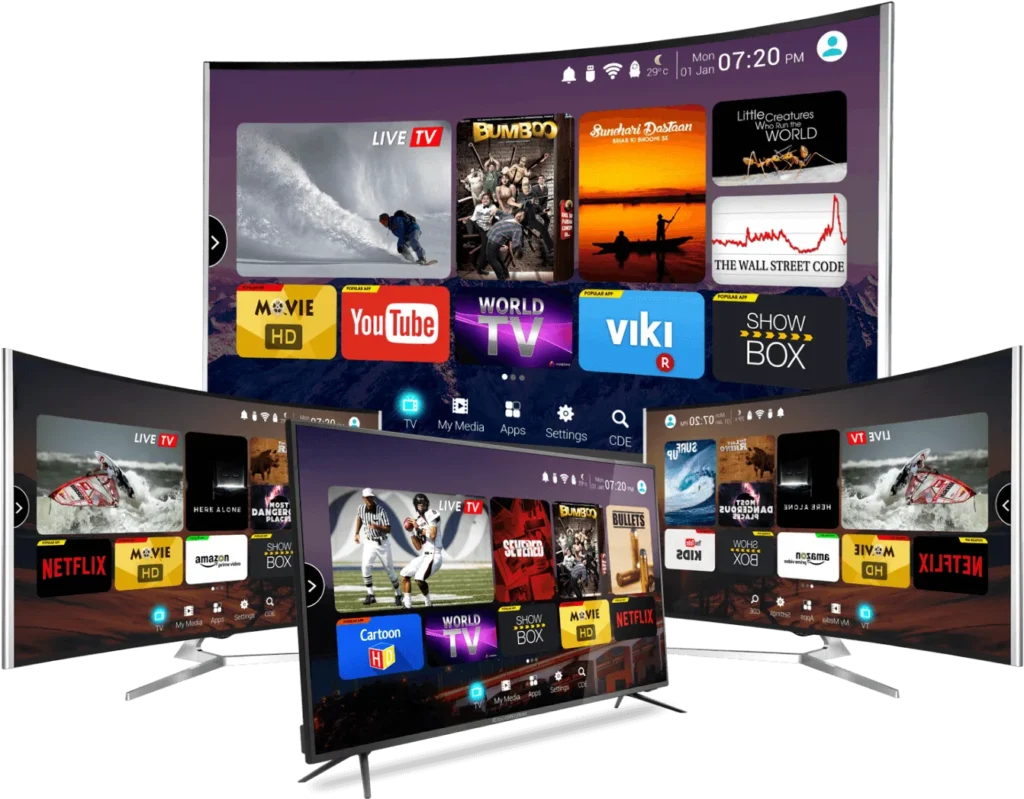 Pure IPTV en direct sur Smart TV avec guide des chaînes