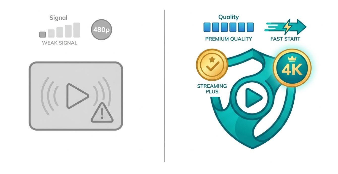 Comparatif OTT standard vs Pure IPTV OTT premium — qualité et fonctionnalités