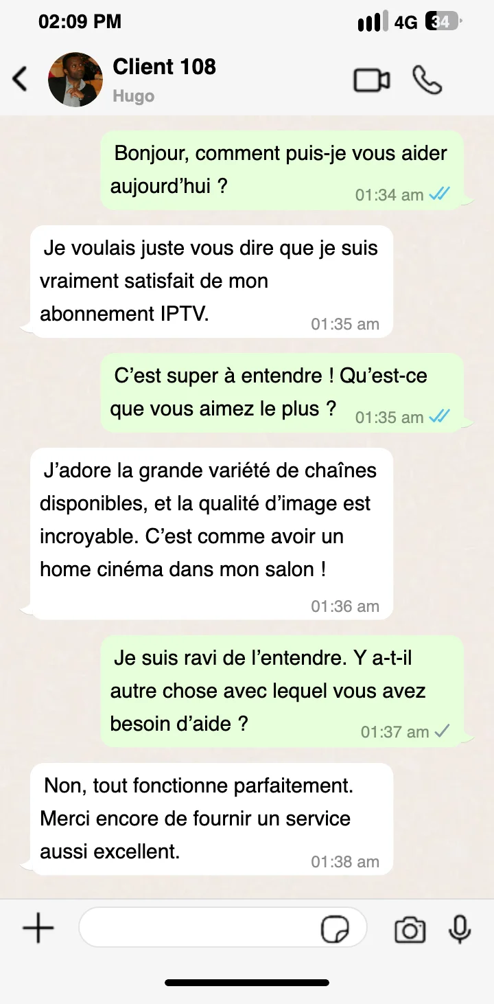 Avis d'un abonné sur le support et le service iptv pure
